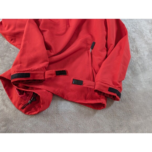 Nike Golf Windbreaker Pullover Women's XL Red Black Colorblock 1/2 Zip Pockets - Picture 11 of 15